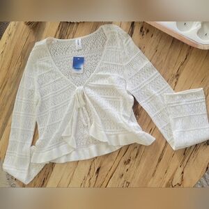 Abound Women's White Lace Top